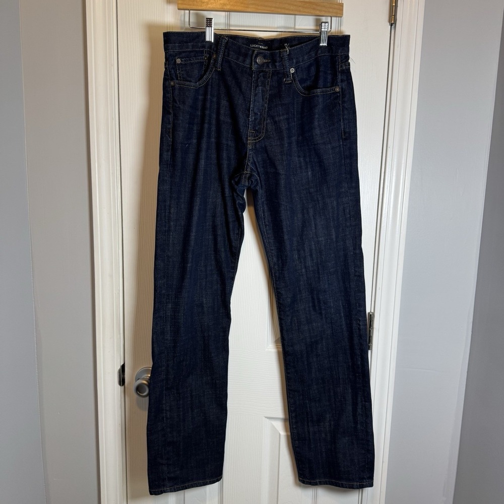 Lucky Brand Jeans Mens 32x32‎ Blue 221 Straight Leg Dark Wash Denim